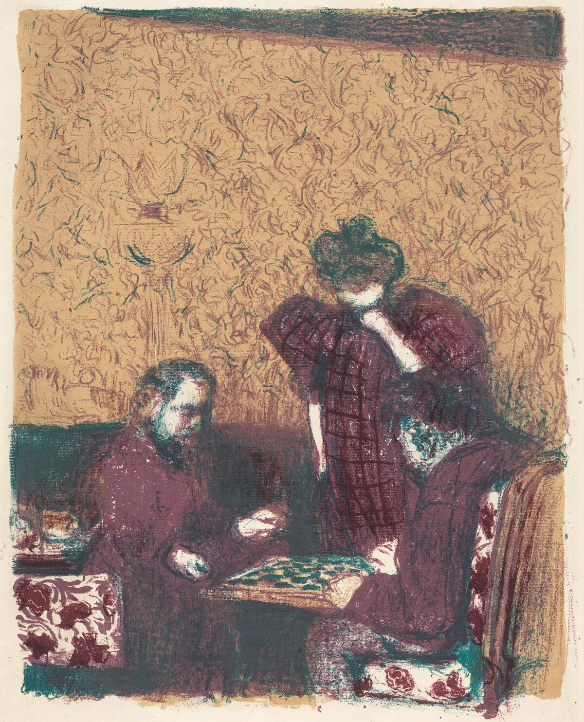 Game of Checkers (La partie de dames) by Edouard Vuillard