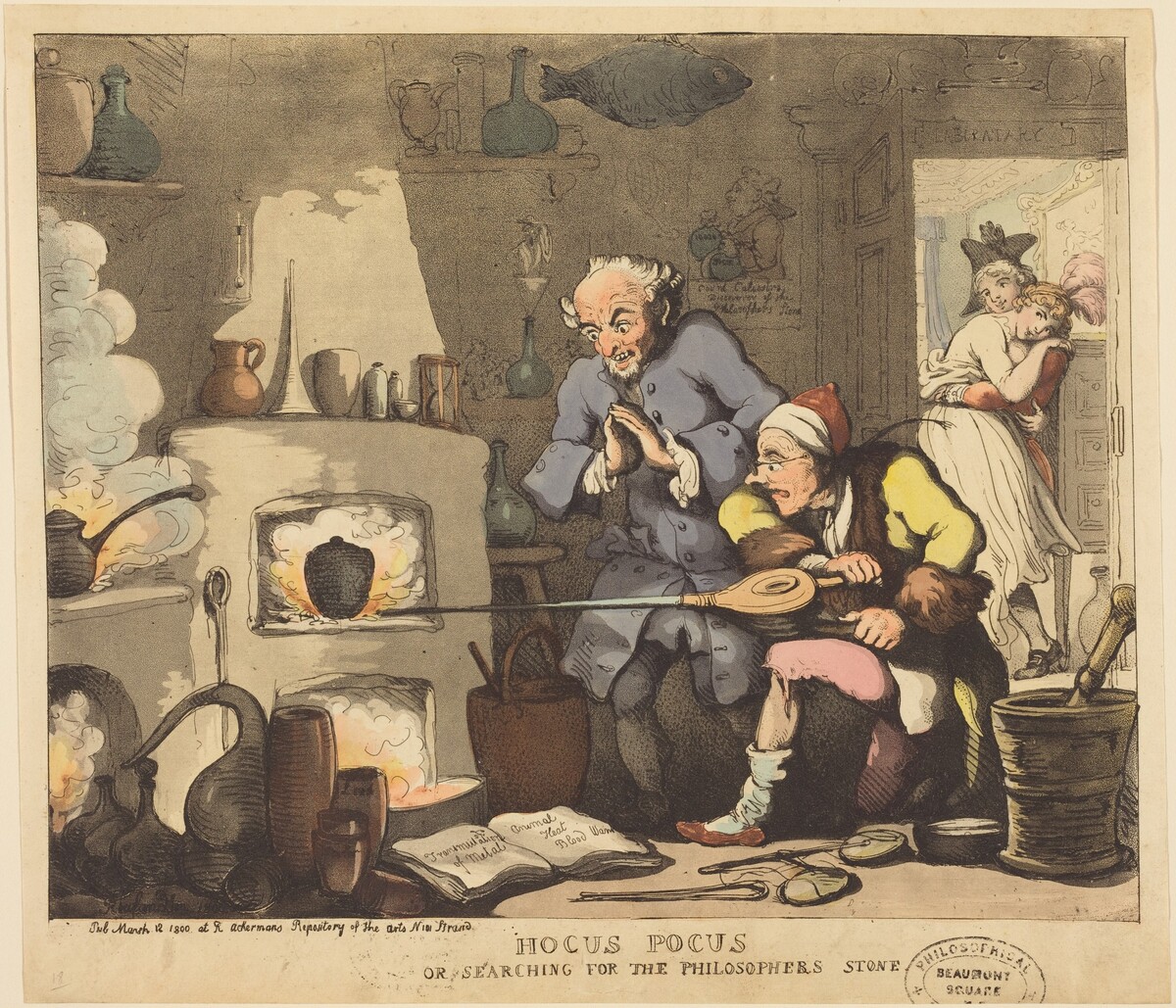 Hocus Pocus, or Searching for the Philosopher's Stone by Thomas Rowlandson
