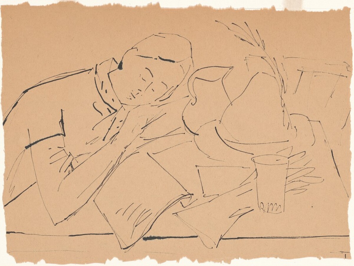 Study for "Model Resting" by Albert Serwazi
