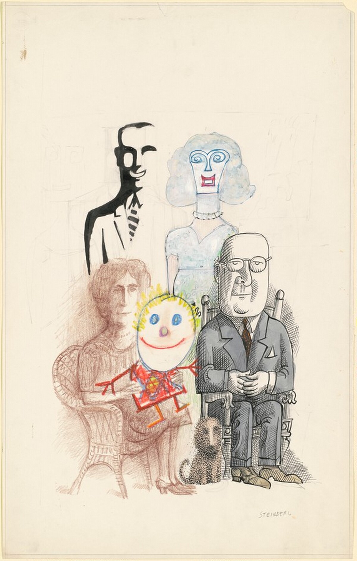 Untitled (Family Portrait) by Saul Steinberg