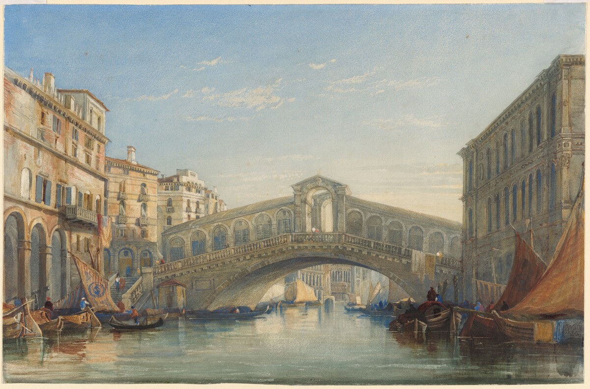 The Rialto Bridge, Venice by William James Müller