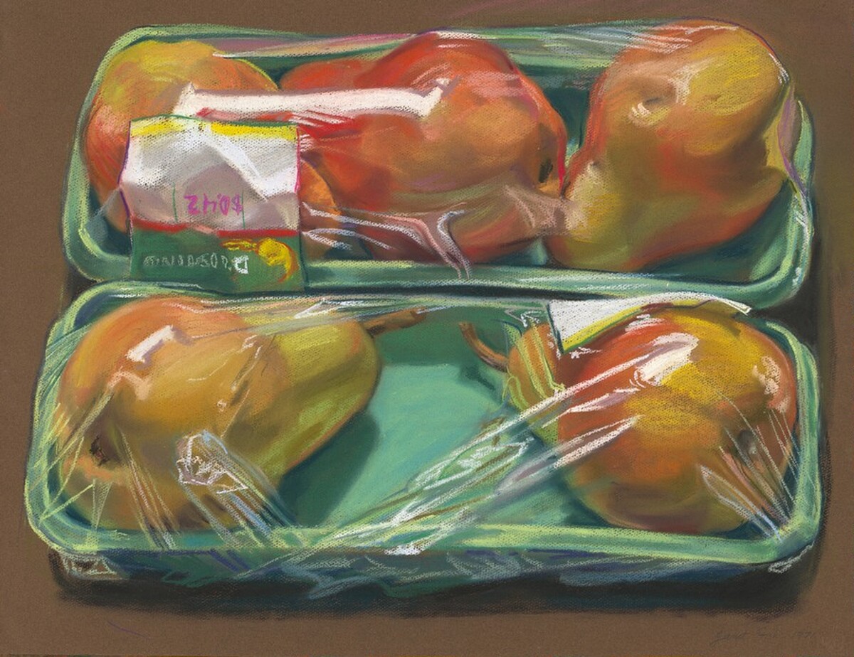 Grocery-wrapped Pears by Janet Fish
