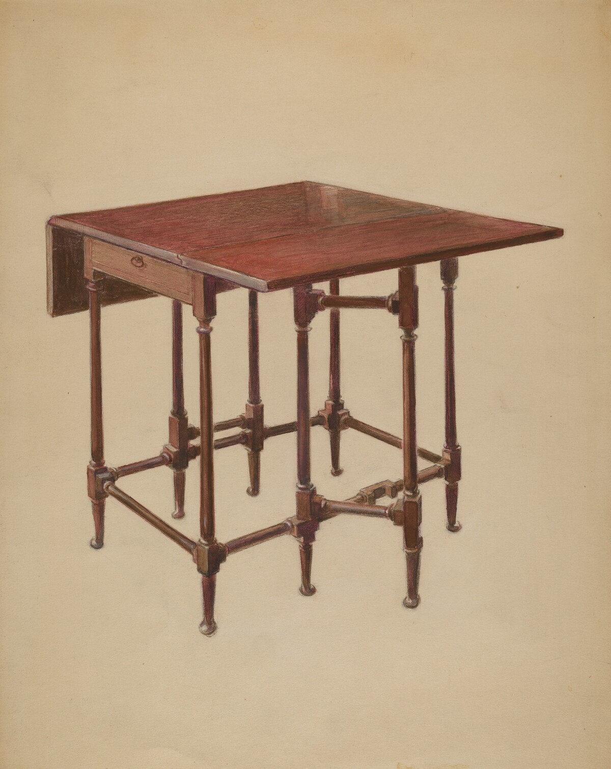 Table (Drop-leaf) by Bernard Gussow