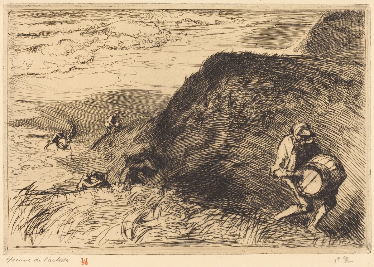Wreckers, Saint-Jean-de-Monts (Pilleurs d'epaves, Saint-Jean-de-Monts) by Auguste Lepère
