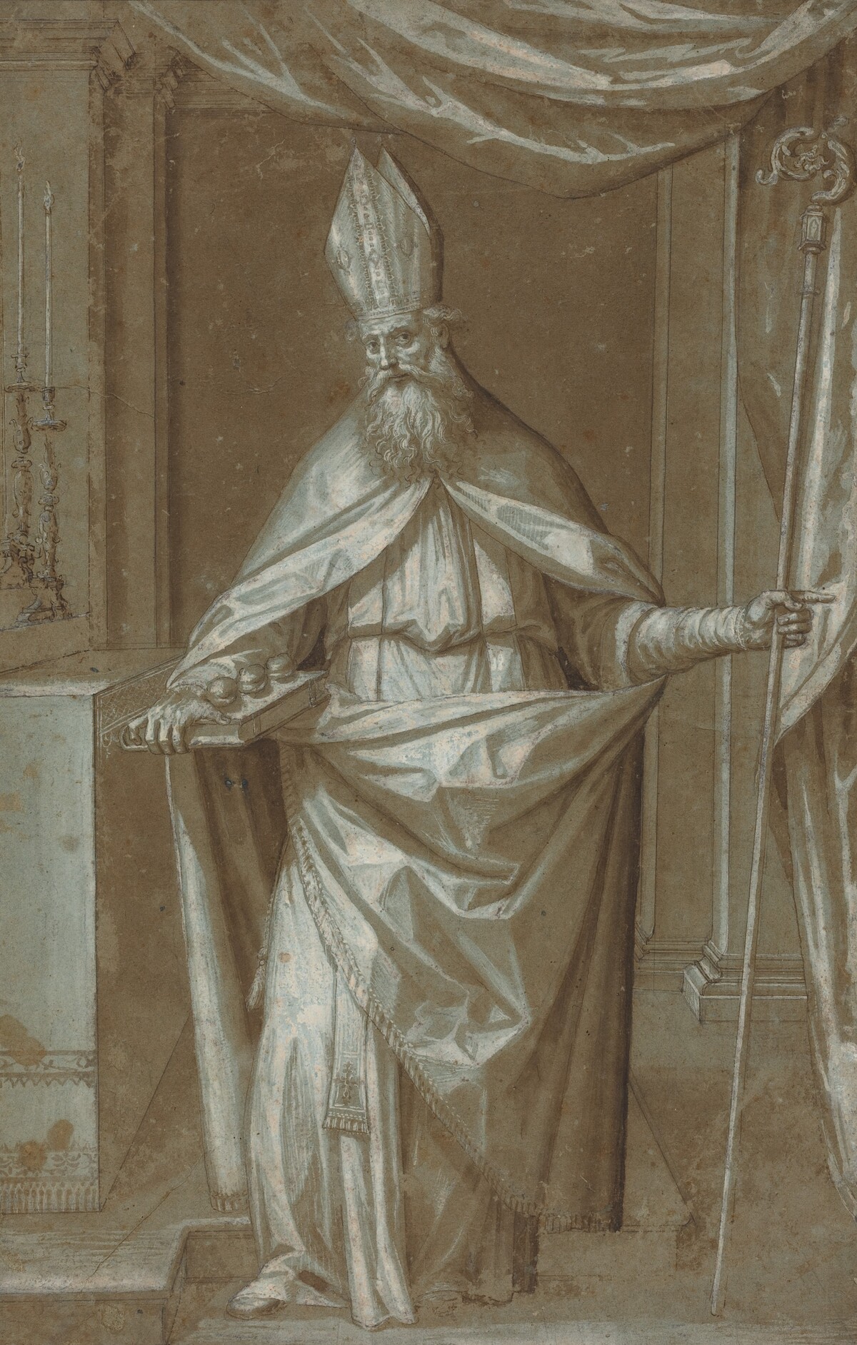 Saint Nicolas of Bari by Attributed to Cesare Aretusi