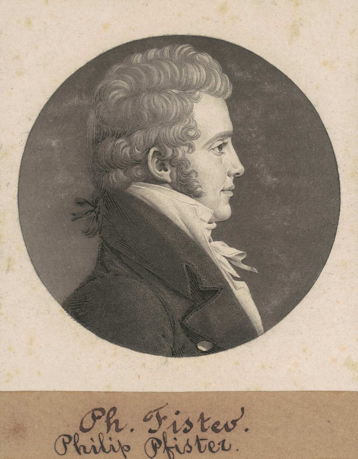 Philip Fister by Charles B. J. Févret de Saint-Mémin