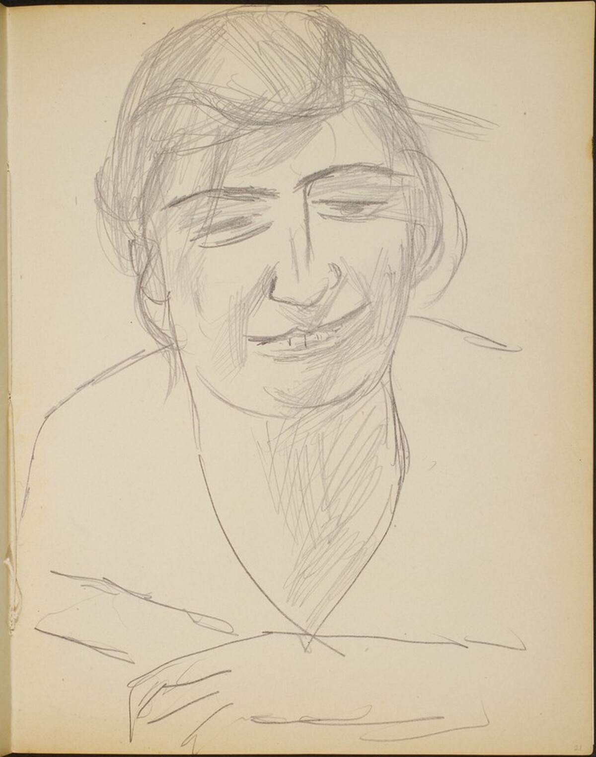 lächelnde Frau (A Woman Smiling) [p. 21] by Max Beckmann