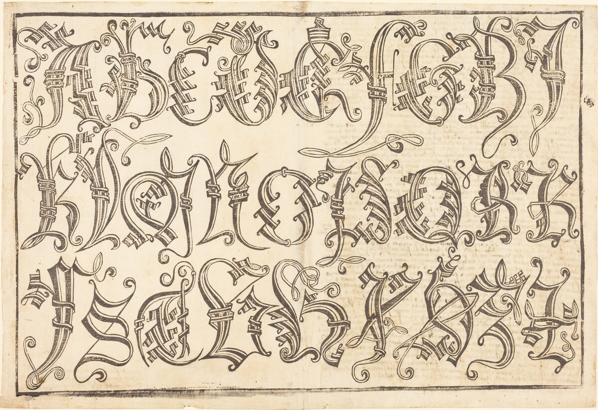Ornamental Alphabet by German 15th Century