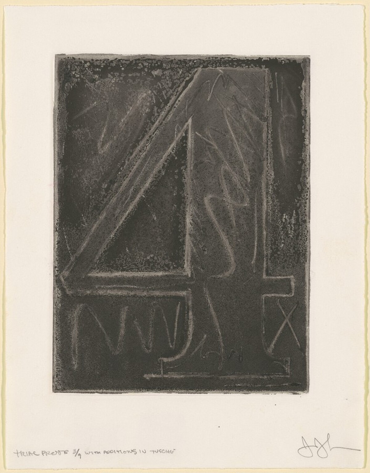Figure 4 [trial proof 3] by Jasper Johns