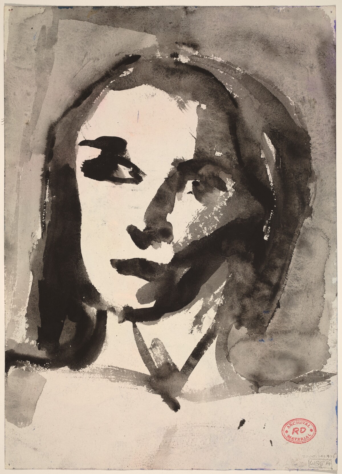 Untitled [head of a woman] [recto] by Richard Diebenkorn