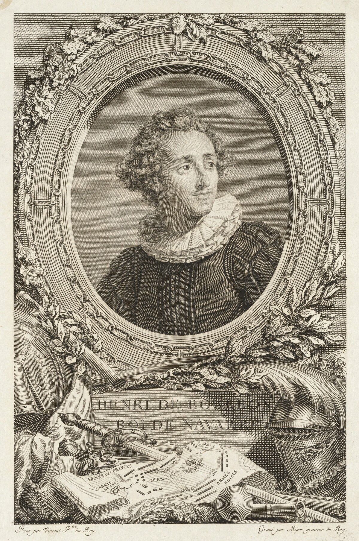 Henri de Bourbon, Roi de Navarre by Simon Charles Miger after François-André Vincent