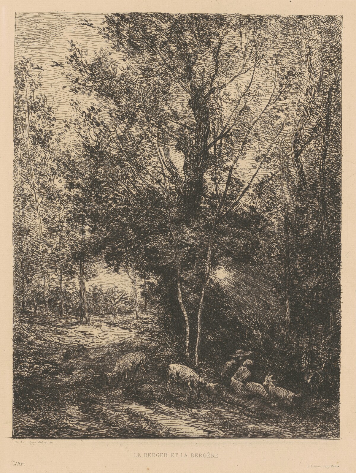 Le Berger et La Bergre by Charles-François Daubigny