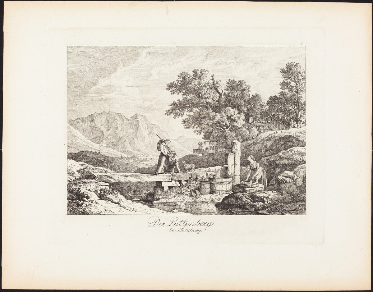 Der Lattenberg bei Salzburg (The Lattenberg near Salzburg) by Ludwig Richter