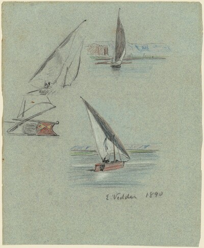 Nile Journey, Feluccas (recto)
