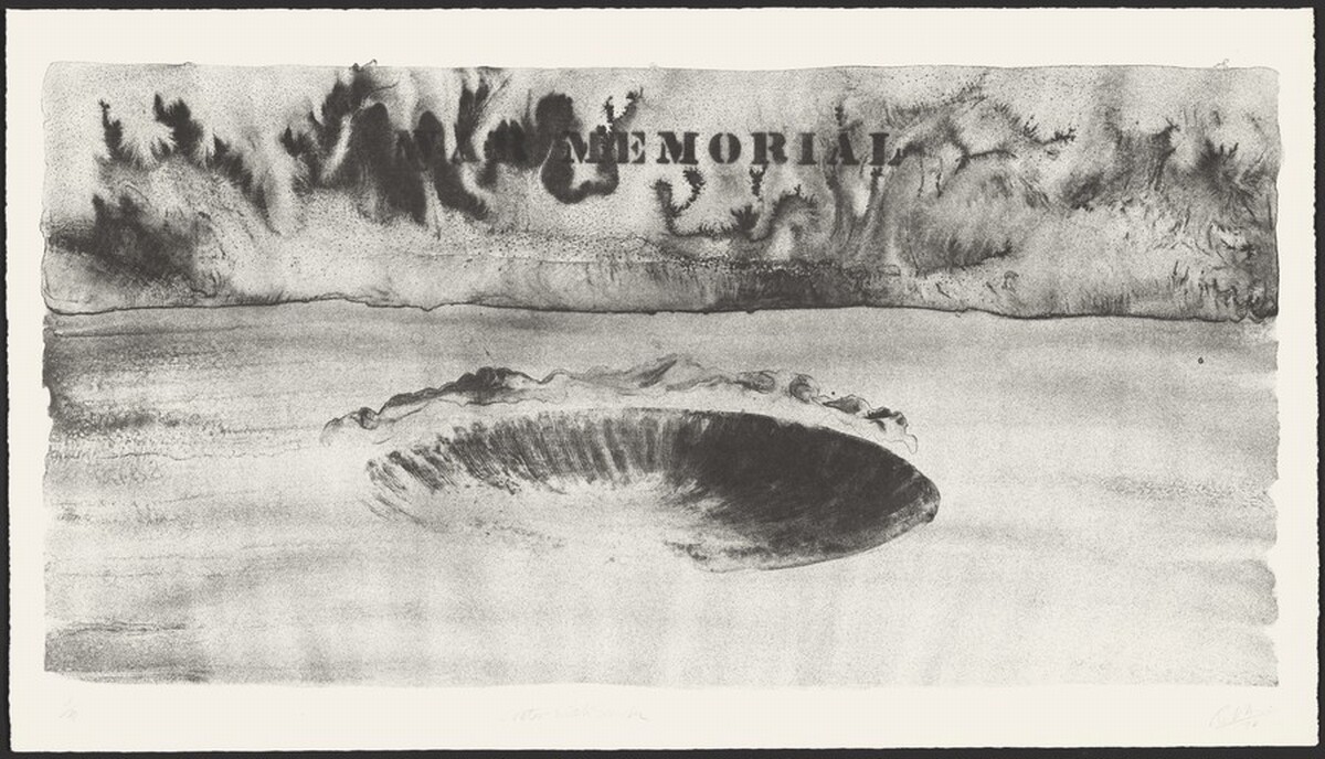 Crater with Smoke from Five War Memorials by Robert Morris