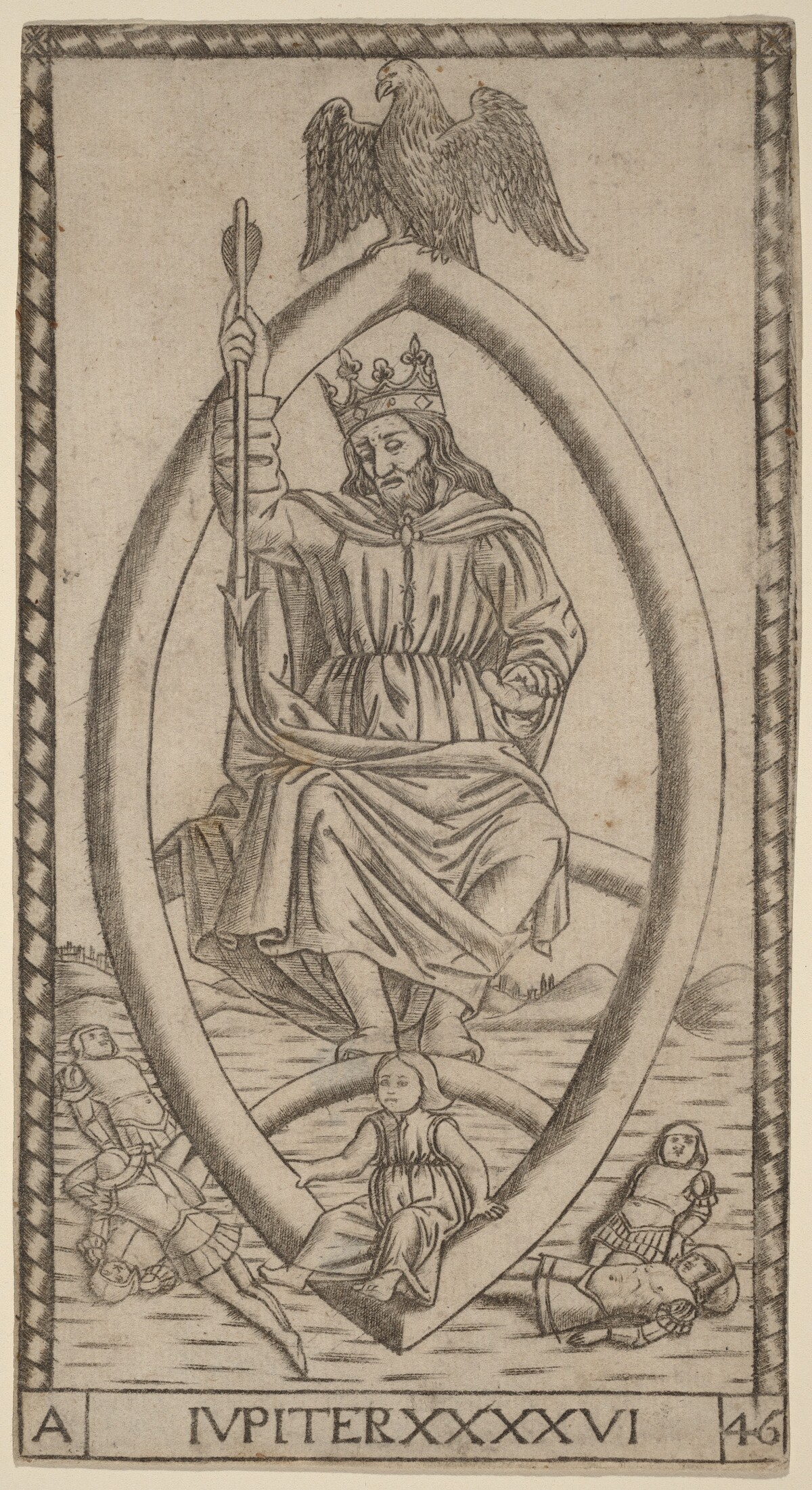 Iupiter (Jupiter) by Master of the S-Series Tarocchi