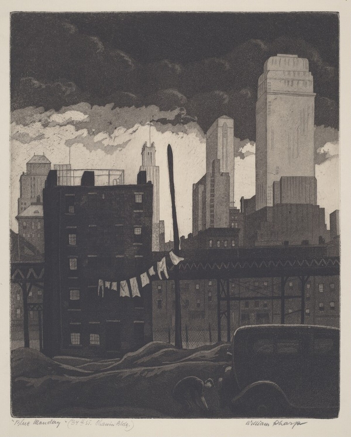 Blue Monday (34 Street, Chanin Building) by William Sharp