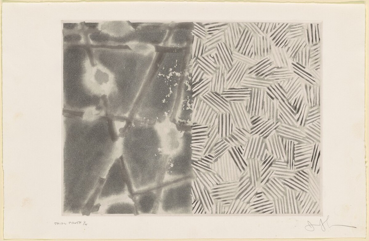 Casts and Hatching [trial proof 1] by Jasper Johns