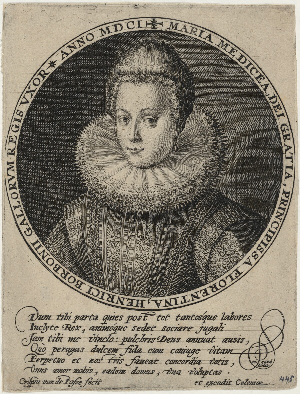 Marie de Medicis, Queen of France by Crispijn de Passe I