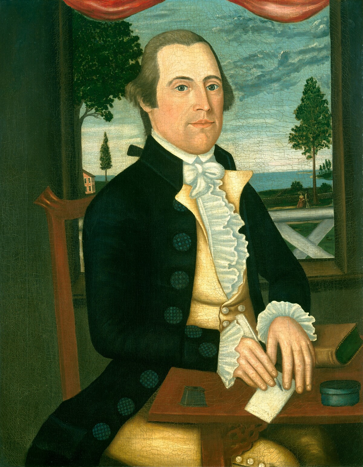 Captain Elisha Denison by The Denison Limner (Probably Joseph Steward)