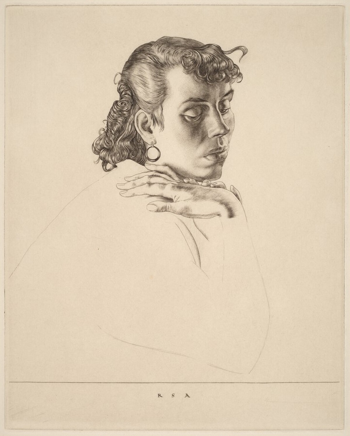Study of a Girl's Head by Robert Austin