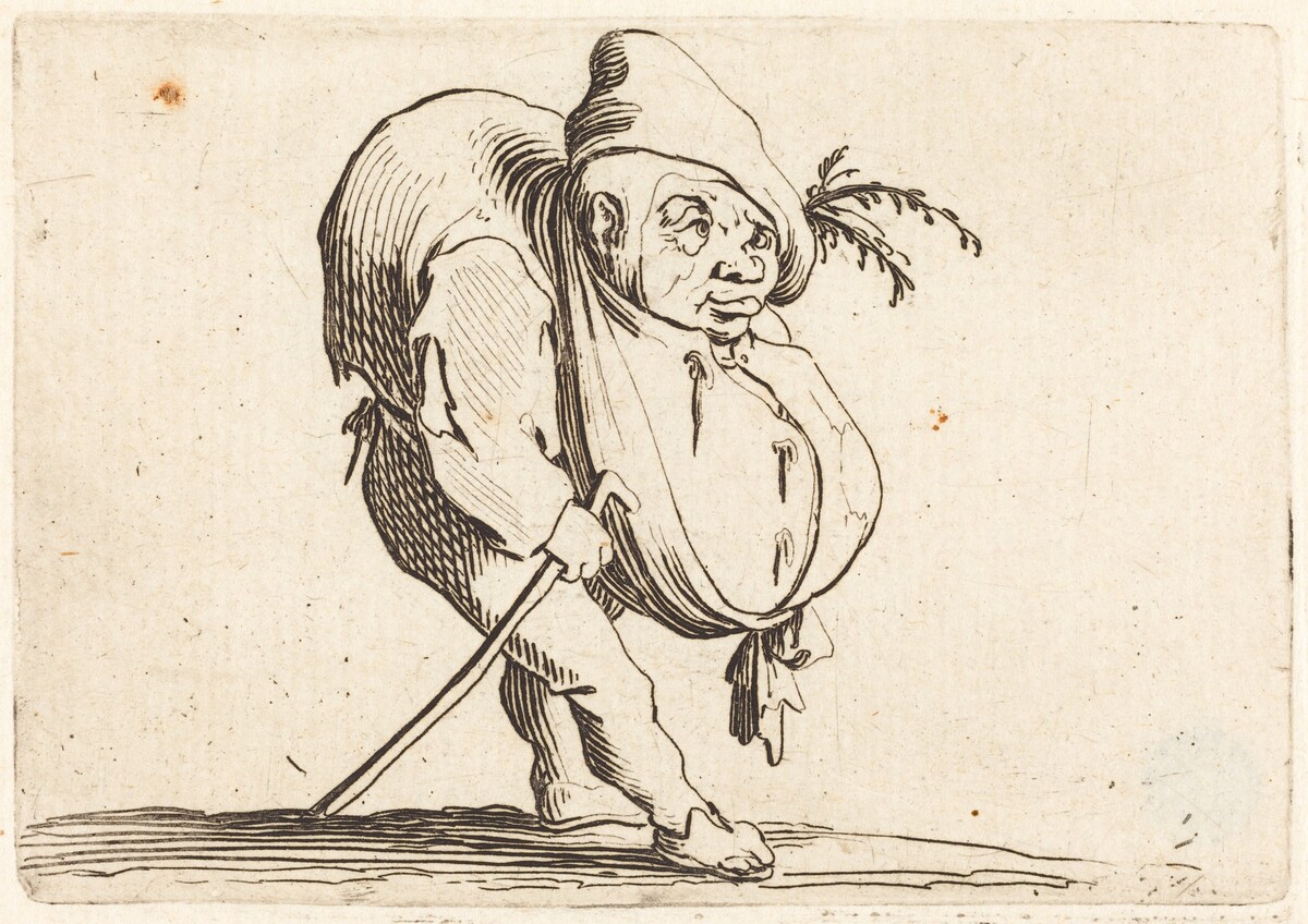 The Hunchback with a Cane by Jacques Callot