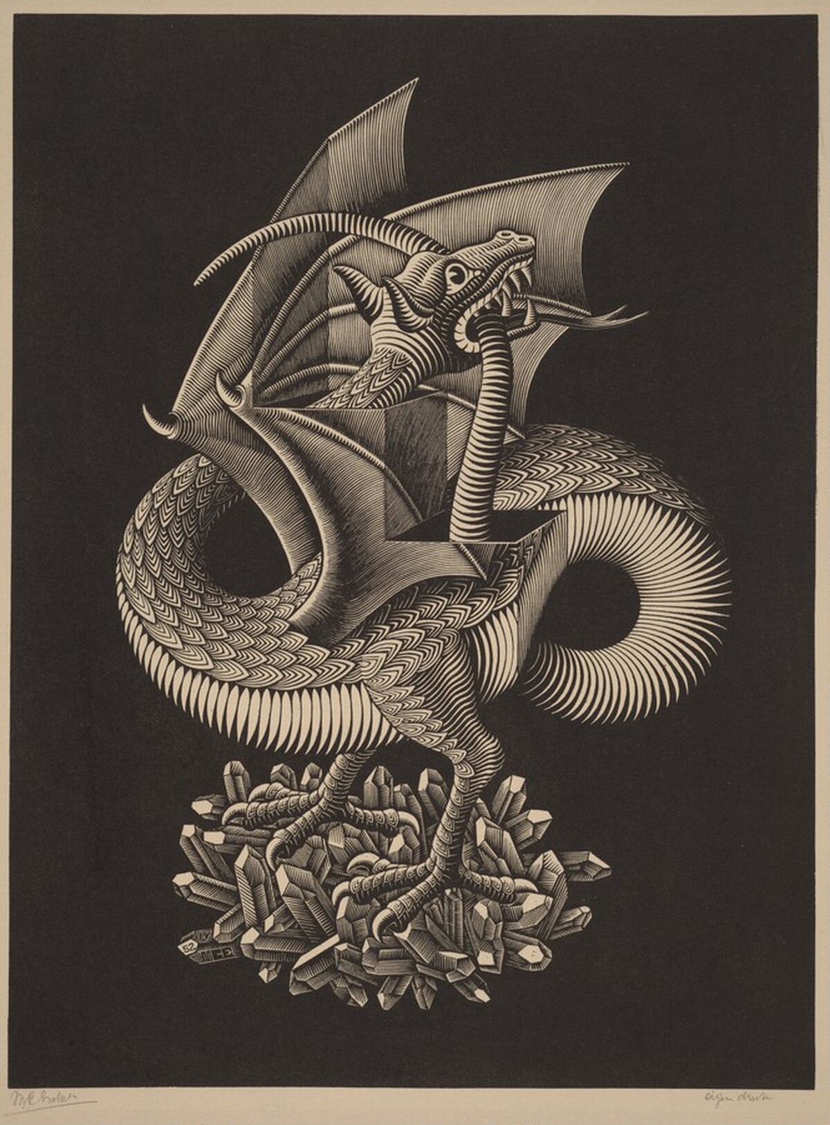 Dragon by M.C. Escher