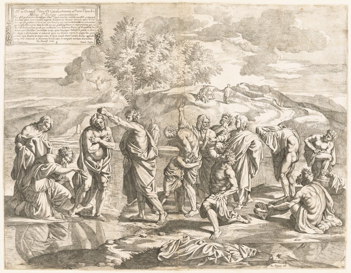 Baptism by Jean Dughet, after Nicolas Poussin