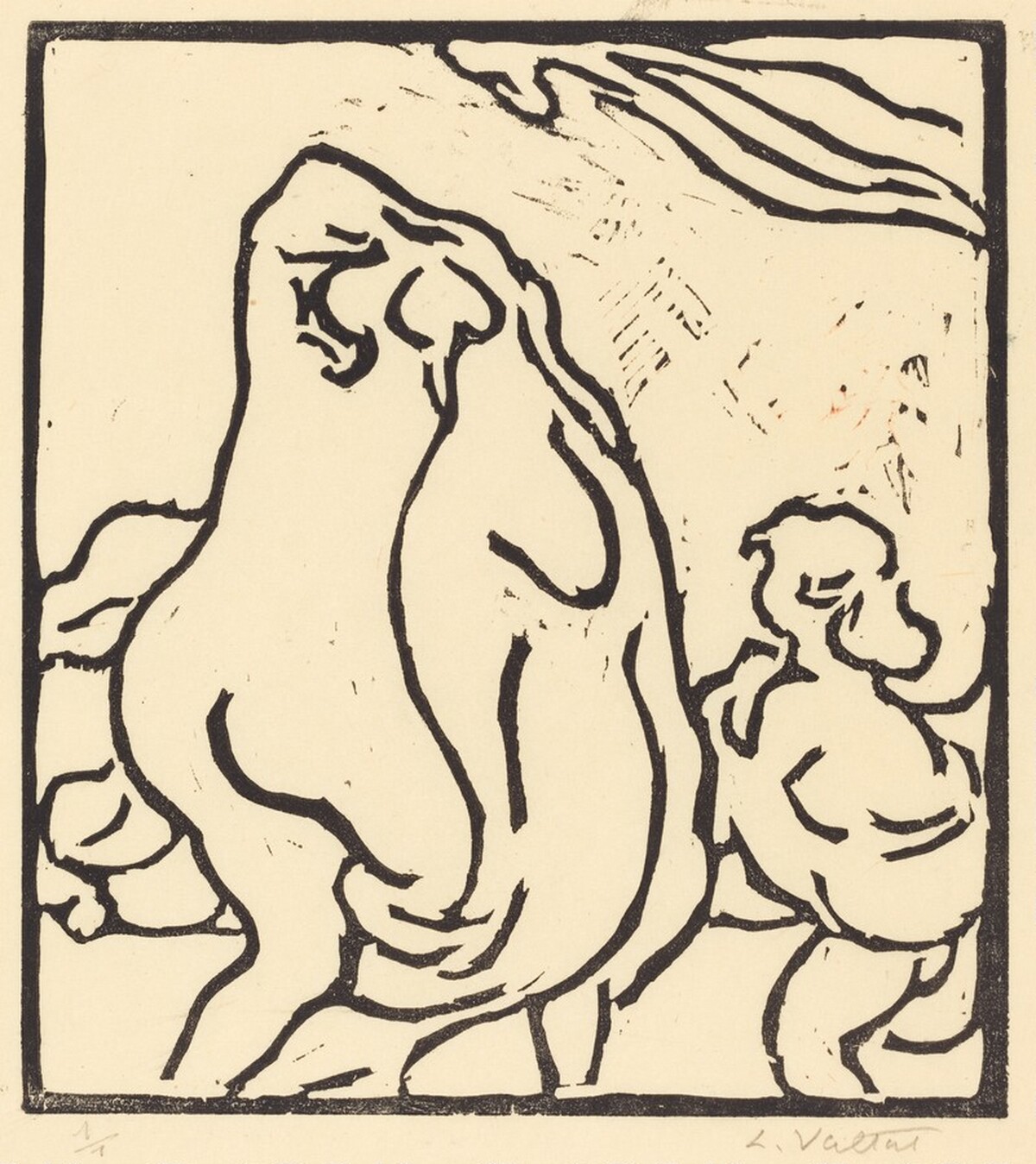 Nude Drying Herself by Louis Valtat