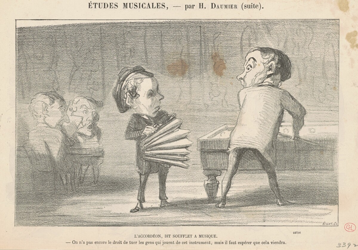 L'accordéon, dit soufflet à musique by Honoré Daumier