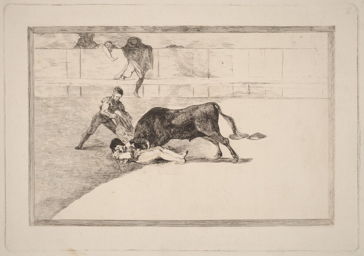 La desgraciada muerte de Pepe Illo en la plaza de Madrid (The Unlucky Death of Pepe Illo in the Ring at Madrid) by Francisco Goya