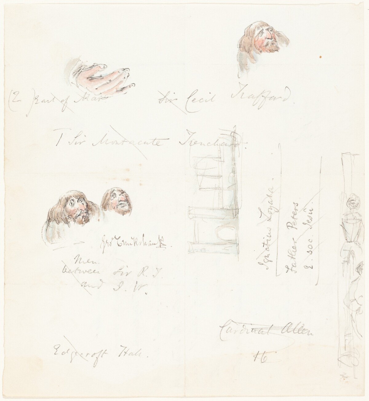Sketches of Grotesque Faces by George Cruikshank