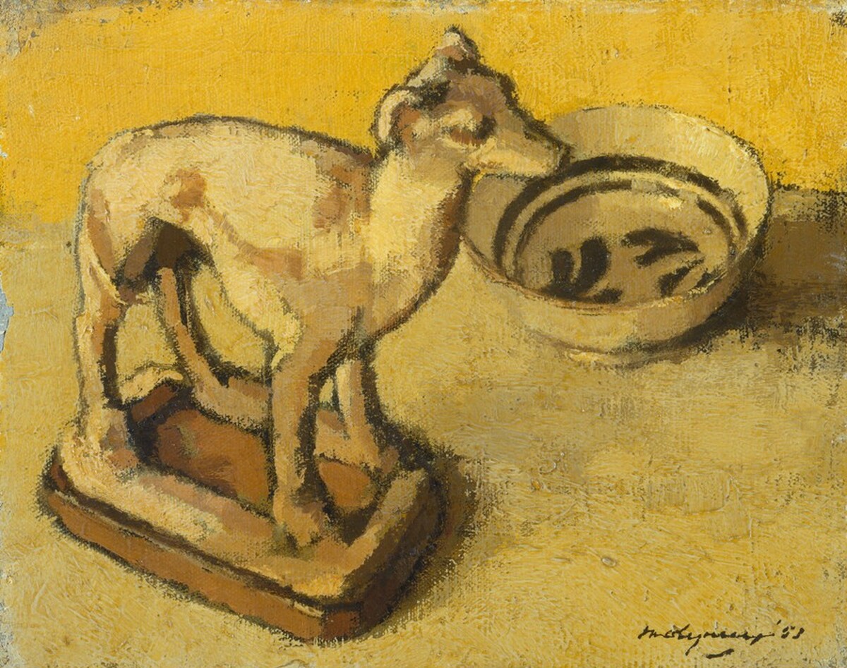 Chinese Statue of a Dog by Captain Edward H. Molyneux