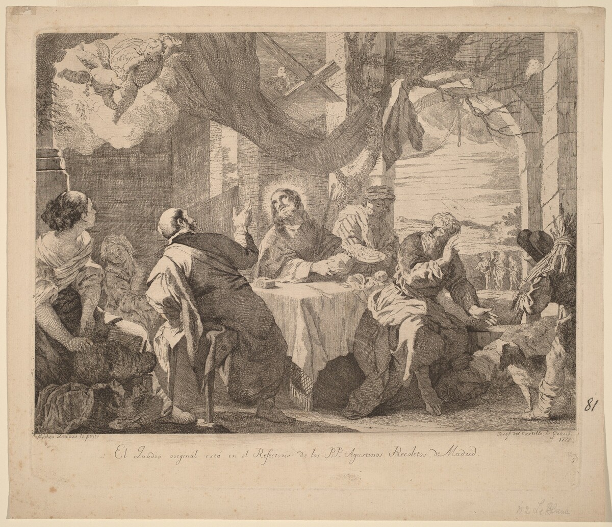 The Supper at Emmaus by José del Castillo, after Mateo Cerezo the younger