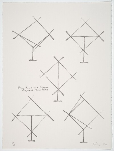 Four Lines in a Square Diagonal Variations