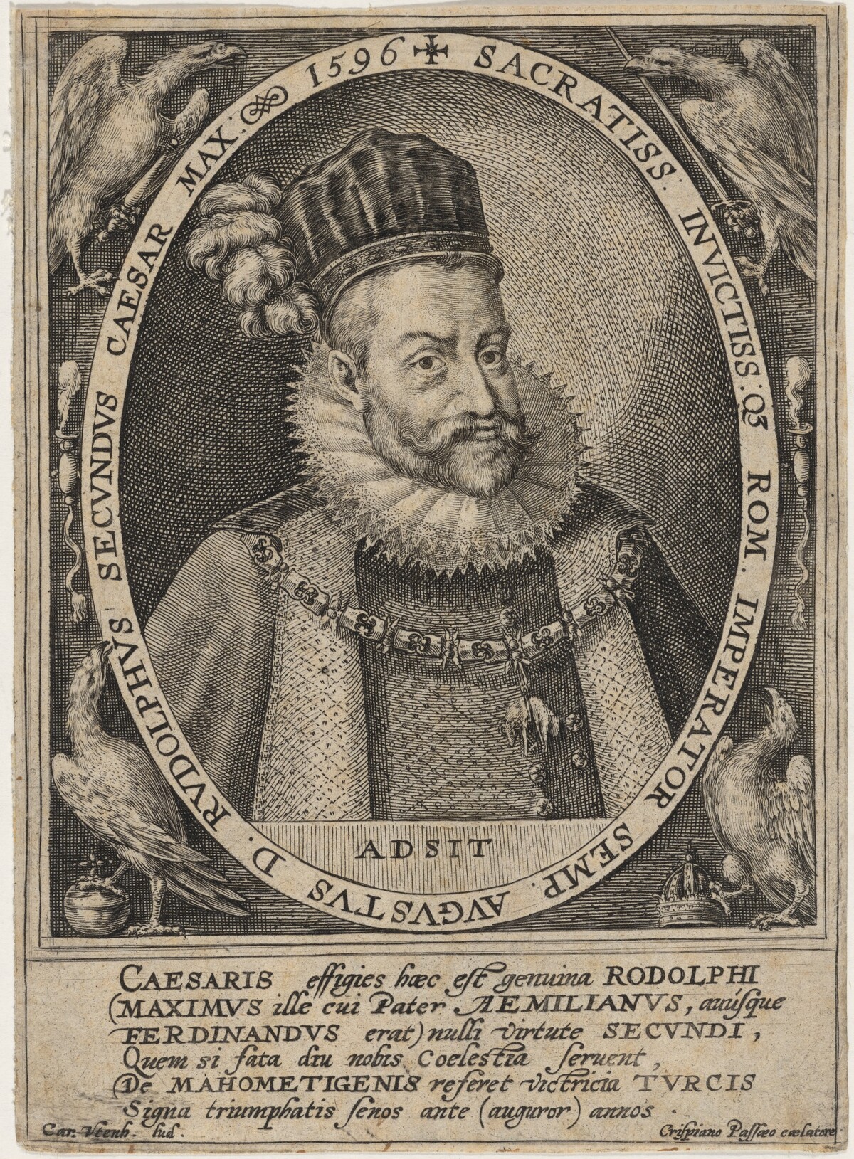 Rudolph II, Roman Emperor by Crispijn de Passe I