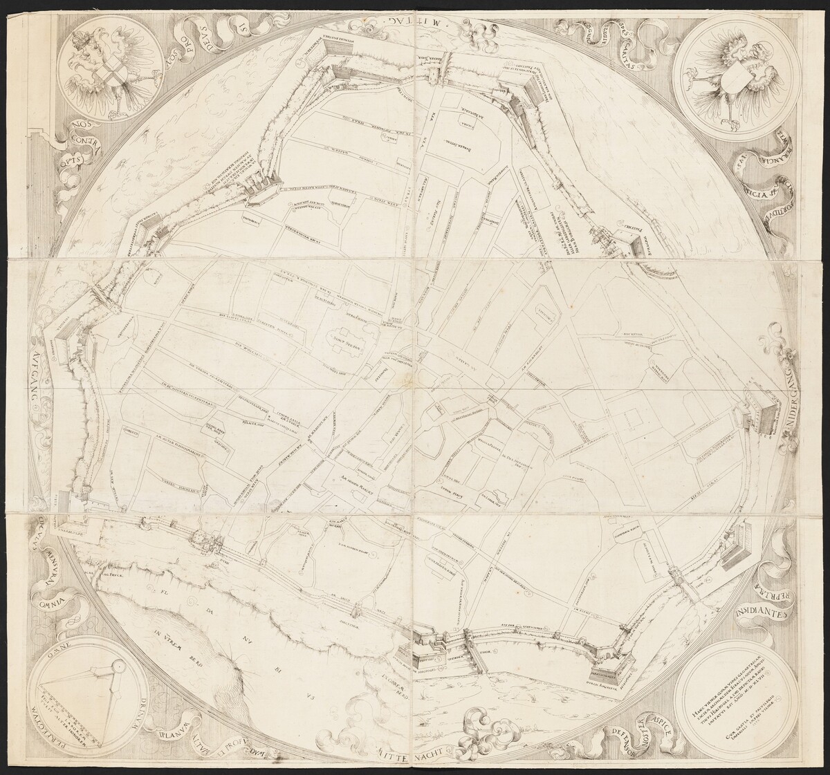Map of Vienna by Augustin Hirschvogel