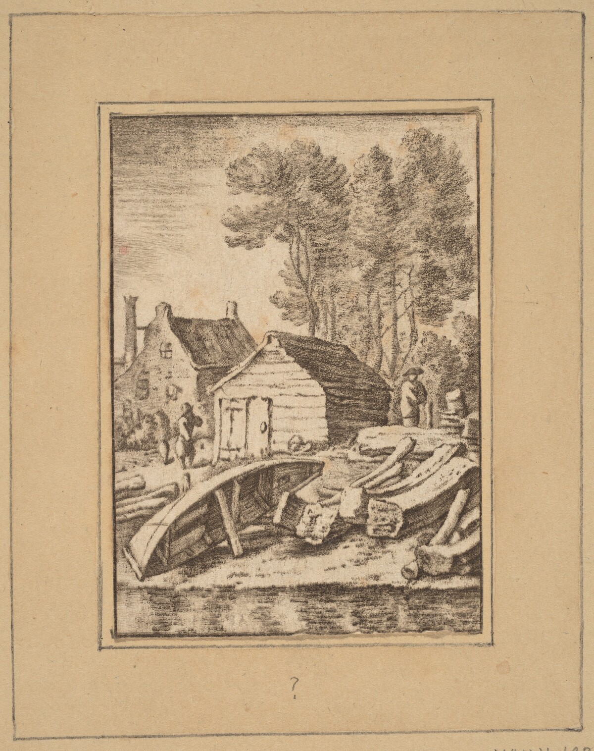 Shipyard by Cornelis Ploos van Amstel after Herman Saftleven