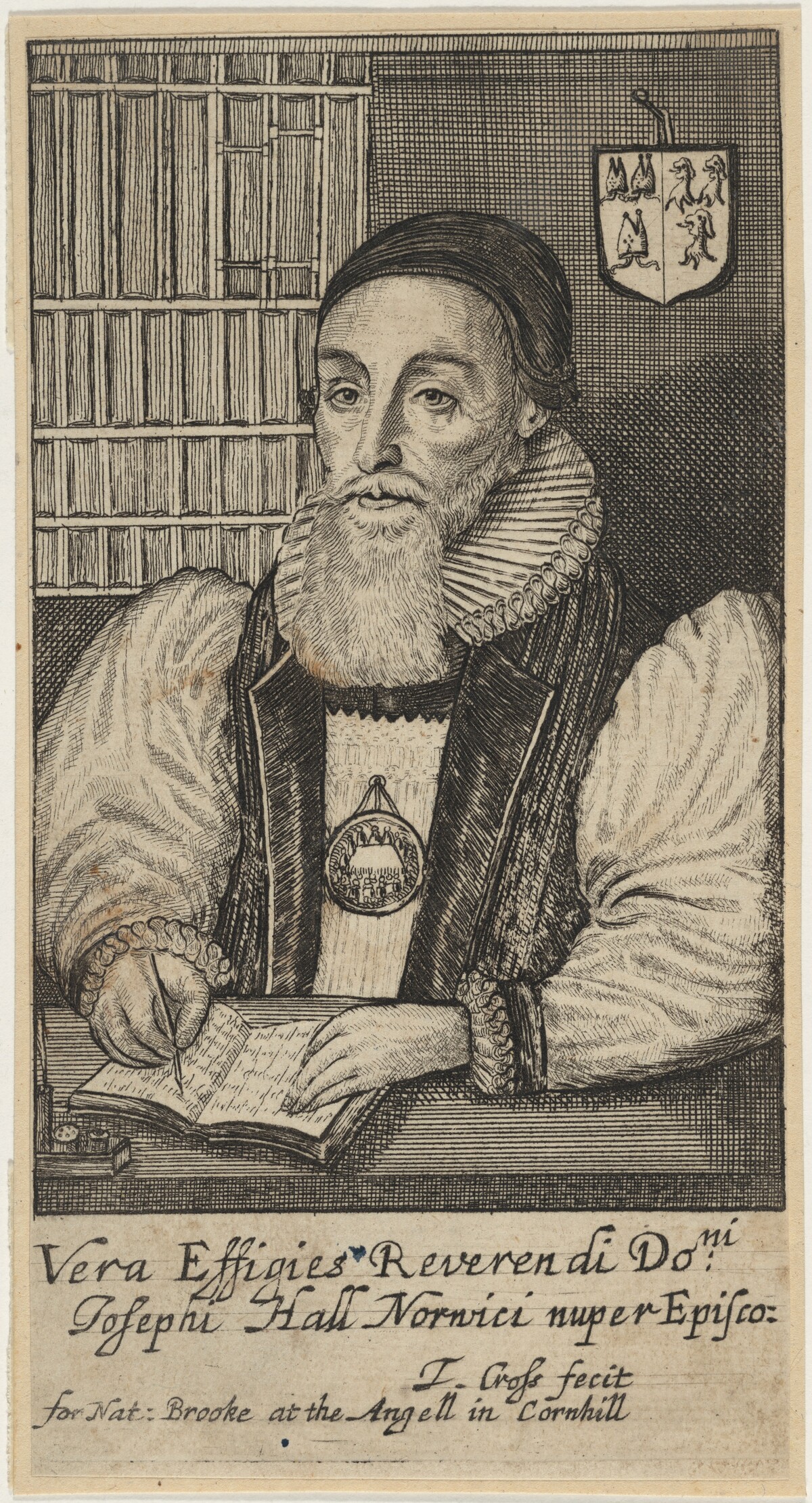 Reverendi Doni: Josephi Hall Norwici Nuper Episco. (Joseph Hall, Bishop of Norwich) by Thomas Cross after Edward Marshall