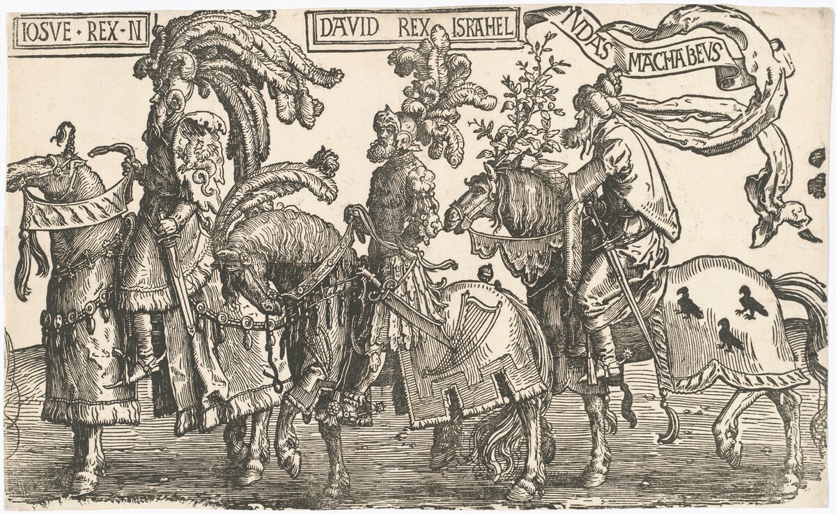 Joshua, David, Judas Maccabees by Lucas van Leyden