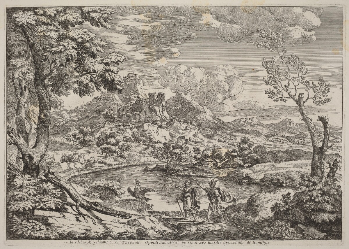 A Man Showing Mercury the Eagle of Jupiter by Crescenzio Onofri