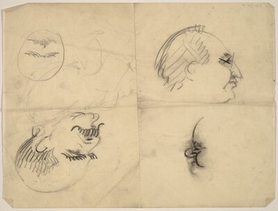 Three Profile Caricatures of Men