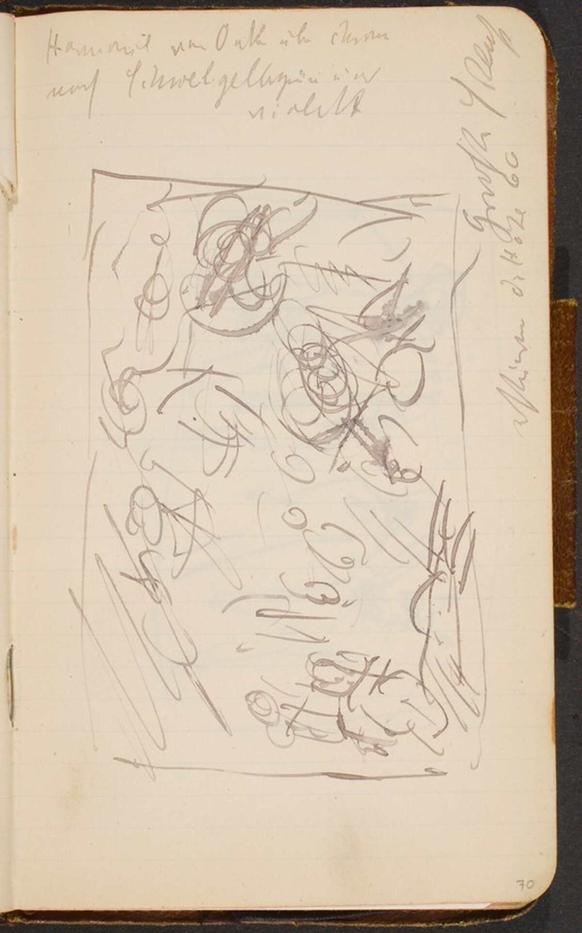 Skizze und Notizen (Sketch with Notation) [p. 70] by Max Beckmann