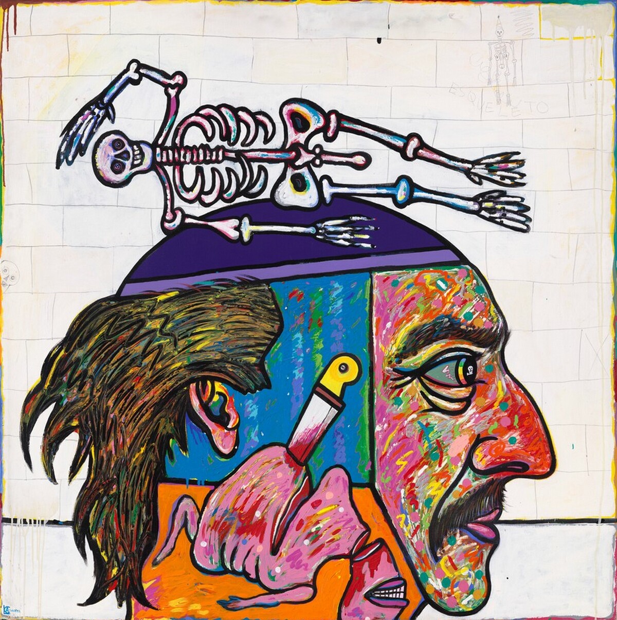 Self-Portrait Carrying Death On My Head by Luis Cruz Azaceta