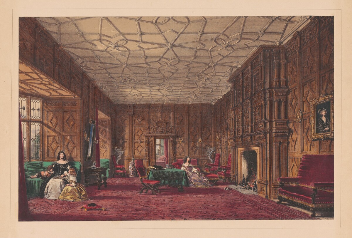 The Drawing Room, Levens, Westmorland by Joseph Nash
