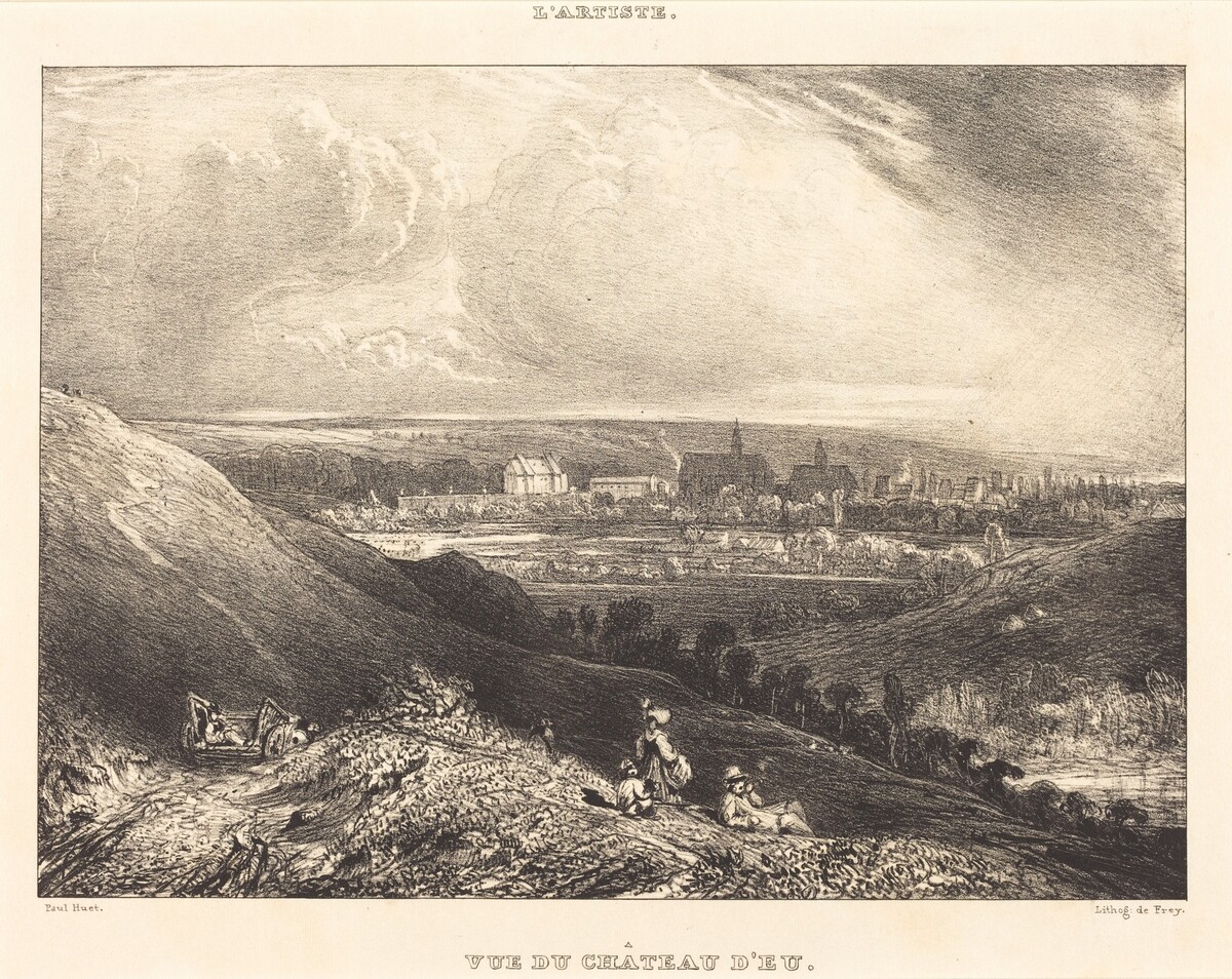 View of the Chateau d'Eu (Vue du Chateau d'Eu) by Paul Huet