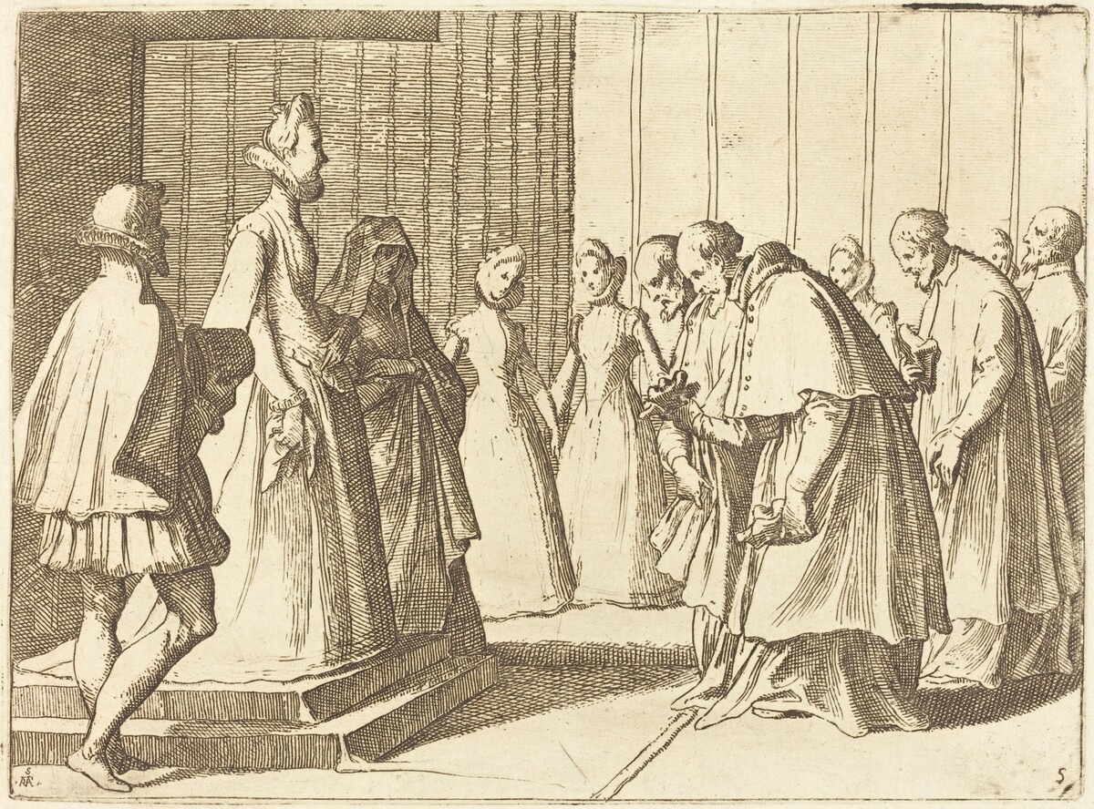 Margaret of Austria Receiving the Homage of Cardinals and Prelates by Raffaello Schiaminossi