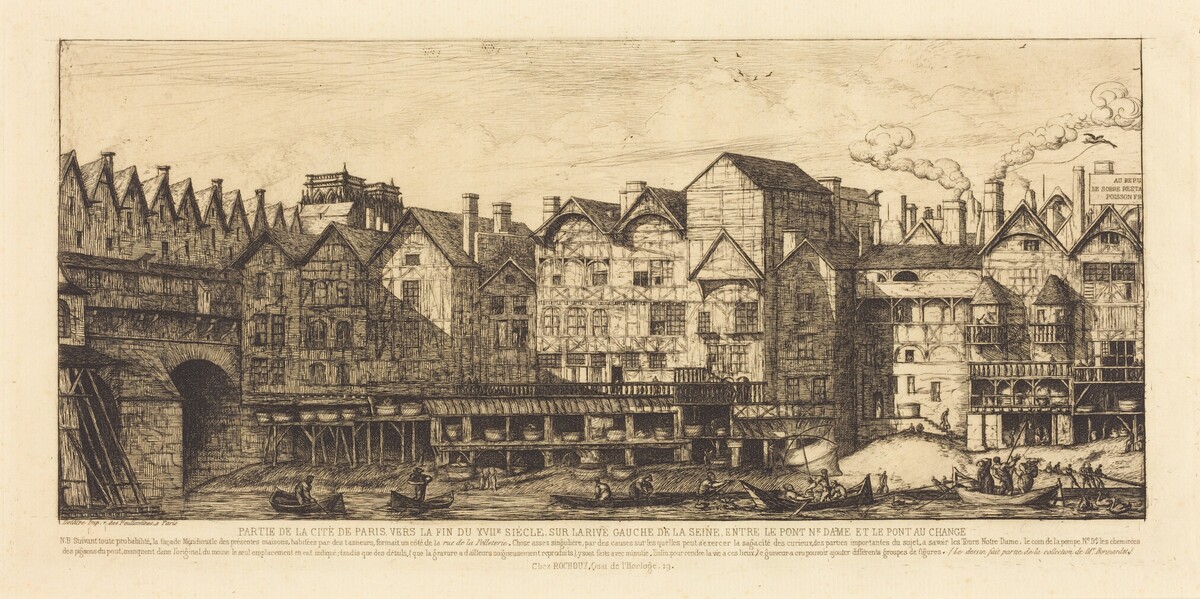 Partie de la Cité vers la fin du XVIIe siècle (View of the City of Paris Towards the Close of the XVIIth Century) by Charles Meryon