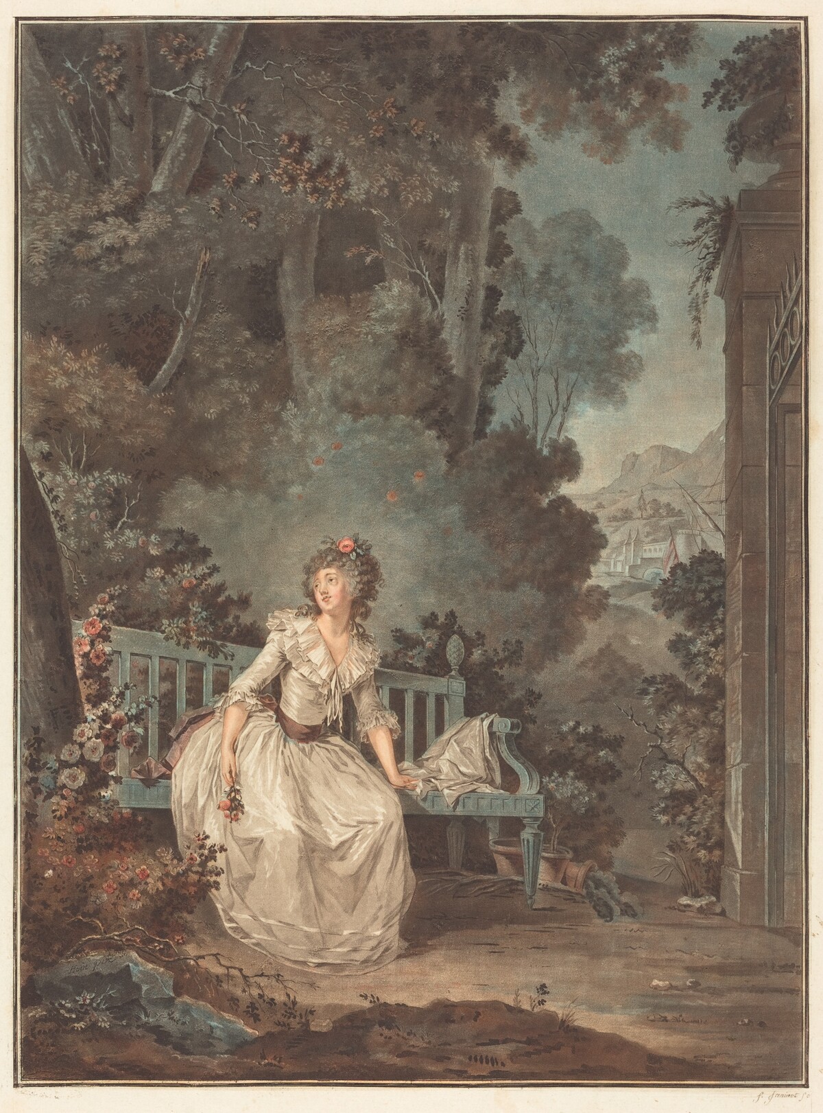 Nina, ou La Folle par amour (Nina, or The Woman Maddened by Love) by Jean-François Janinet after Claude Hoin