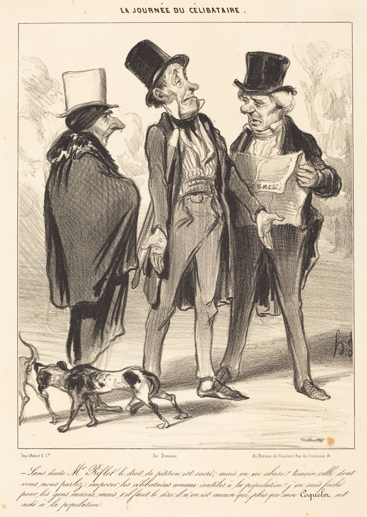 Sans doute M. Riflot le droit... by Honoré Daumier